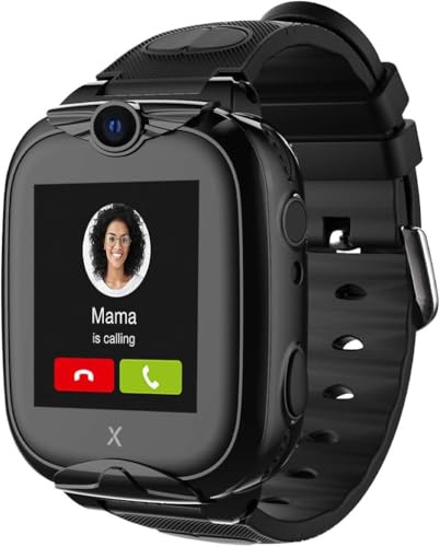 XPLORA XGO 2 - Telefon Uhr für Kinder (SIM-frei) - 4G, Anrufe, Nachrichten, Schulmodus, SOS-Funktion, GPS, Kamera, LED-Licht und Schrittzähler - 2 Jahre Garantie (SCHWARZ)
