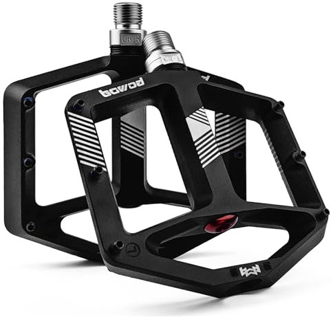 BOWOD Große Fahrradpedale für Erwachsene, breite Plattform, Fahrradpedale und rutschfeste MTB-Pedale mit 9/16-Zoll-Spindel, 2 Kugellager, für E-Bike, Stadt, Pendler, Urban Hybrid, Rennrad, Pedale