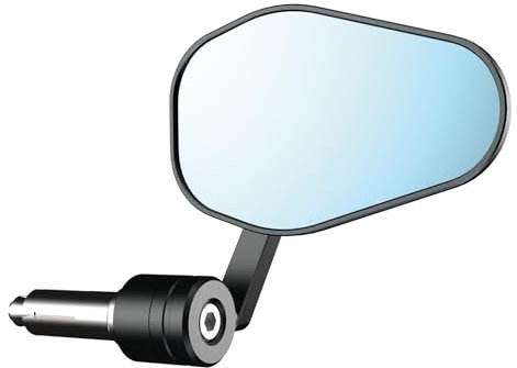 Oxford Shield 360 Bar End Motorcycle Mirror, Black