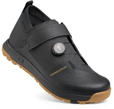 Crankbrothers Clip-in, MTB Trail Shoes, Black/Gold, 11