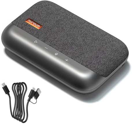 Nuroum A05U USB konferenzlautsprecher mit mikrofon, Tragbare Verdrahtet Lautsprecher Noise Reduction Mic, 3m/10ft sprachaufnahmegerät Lautsprecher für PC/Laptop/Büro/Geschäftsreisen