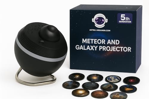 Astro Dreamer 4K stjärnhimmel galaxprojektor, nattlampa, 13 galax filmskivor, nattlampa, 360° roterbar, sovrum, present till barn