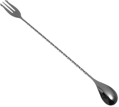 UKCOCO Cuchara Mezcladora Doble Cabezal de Acero Inoxidable 304 para Cócteles Superficie Pulida y Lisa, Adecuado para Barra de Cocina y Preparar Bebidas