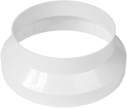 Repa Market Riduttore per canale da 150 a 125 mm, in plastica ABS, connettore per aria di scarico HVAC, climatizzatore, sistemi di ventilazione – tubo in PVC, tubo di condizionamento/tubo di scarico