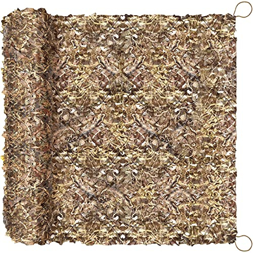 FullLit Camo Netting Camouflage Netting with Mesh Backing, Hunting Blind Nets, Sunshade Canopy, Army Tarp Fence Net for Party Decoration, Photograph and Car Cover 6.5ft×10ft,10ft×10ft, 20ft×20ft