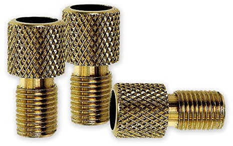 P4B | 3er Set - Fahrrad Ventil Adapter von DV und SV auf AV | Mit Dichtring | Ventiladapter | Länge ca. 18 mm