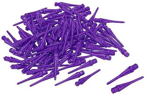 PATIKIL Plastic Dart Tips, 60 Pack 2BA Thread Soft Dart Tips Replacement Plastic Tip Soft Tip Dart Accessories, Purple