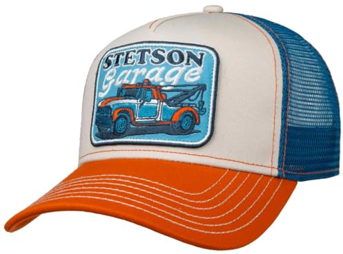 Stetson Gorra Trucker Towing Service Hombre - Camionero de béisbol Malla Snapback, con Visera, Visera Verano/Invierno - Talla única Azul