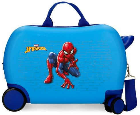 Disney Spiderman Vigilant Equipaje- Equipaje para niños, Niños, Vigilant Cierre de combinación Lateral 4 Ruedas Equipaje de Mano está Fabricada en ABS, un Material rígido y Ligero.