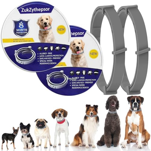2-Pack Soothing Dog Collar with Natural Oils, Waterproof Adjustable Comfort Fit for Dogs Over 7 Weeks, Long-Lasting Daily Wear