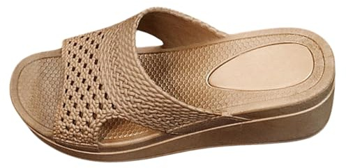 Badtofflor dam med klack, mjuka badpantoletter, öppna tår, lätta pantoletter, vadderade tofflor, bekväma strandskor, ergonomiska sommartofflor, halkfria badskor