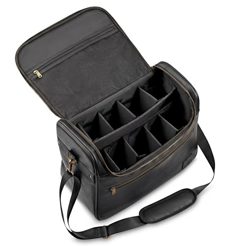 Equimour Grooming Bag Horse – Vegan Leather Box, Black-Gold