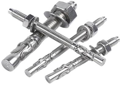 Plugg 10 mm A2 expansionsskruv 304 rostfritt stål kilankarbultar genom M6 M8 M10 M12 M16(M8 x 80 mm 5 st)