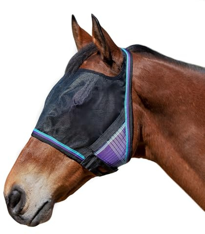 UViator Protective Fly Mask & Halter - Kensington's Newest UV Solar Screen Protection with a 90% UV Rating — Double...