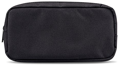 ERCENTURY Universal Electronics/Accessories Soft Carrying Case Bag, Durable & Light-Weight,Suitable for Out-Going, Business, Travel and Cosmetics Kit (Black-Big)