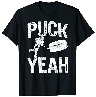 Puck Yeah Funny Ice Hockey Team T shirt
