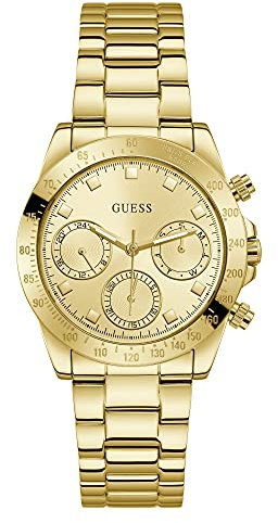 GUESS Damen Analog-Digital Quarz Uhr mit Edelstahl Armband GW0314L2