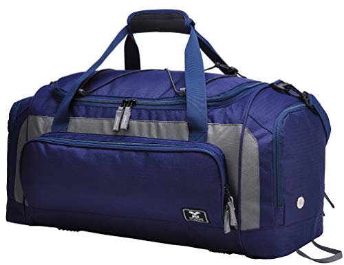 MIER Sporttaschen Herren mit Schuhfach 60L große Reisetasche Leicht Reisegepäck für Reise Gym Wochenend-Workout (Marineblau)