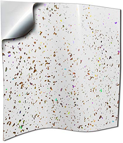 40 White Glitter Tile Stickers for 6x6 inch Tile 15x15 cm Sparkle Diamond White Glitter Tile Transfers Decals Glitter (White, 6x6” - 40 Individual Stickers)