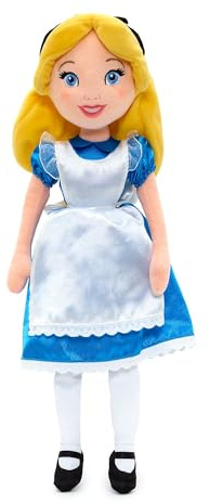 Disney Store Offizielle Alice Weichpuppe, Alice im Wunderland, 42 cm, Niedliche Plüschfigur im klassischen Kleid und Schürze, Geeignet ab Geburt