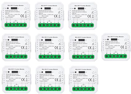[Función de porcentaje]Interruptor de persianas WiFi, módulo de control inteligente para persianas eléctricas, control de aplicación Smart Life, control de voz a través de Alexa, Google, Siri (10)