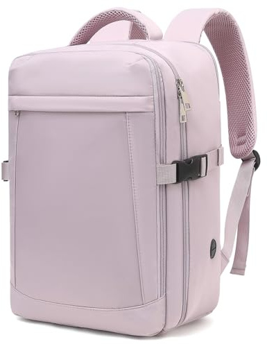 Xkdoai Handbagage 40 x 20 x 25 för Ryanair stöldsäker handbagage ryggsäck 20 l reseryggsäck handbagage flygplan kabinstorlek resa ryggsäck för män kvinnor, violett, 45x36x20cm