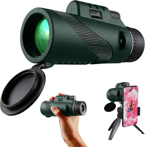 40x60 Monocular-Telescope BAK4 High for Smartphone HD Monocular Adapter Hunting Wildlife Bird Watching Travel Camping Hiking