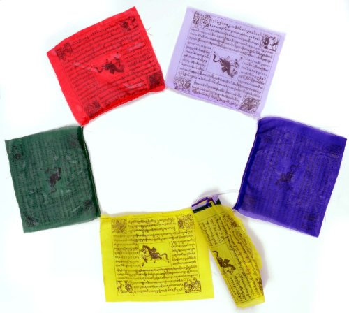 Bandiere di Preghiera buddhafiguren, Billy Buddista, Ogni Bandiera Misura 5,5 m di Lunghezza, 25 x 17 cm di Ottima qualità Buddha.