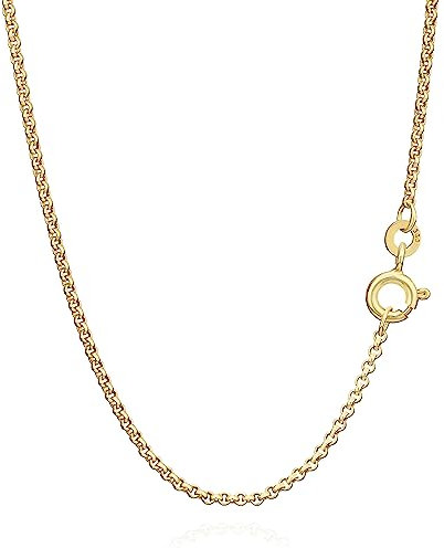 NKlaus Catena a piselli 333 catena d'oro 3731, lunghezza 50 cm, larghezza 3,6 grammi 1,5 mm