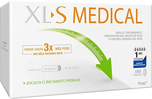 XLS-Medical Fat Binder 180 Tablets - Reduce Calorie Intake from Dietary Fats - Up to 3X More Weight Loss - with Litramine as Active Ingredient - 30-Day Treatment