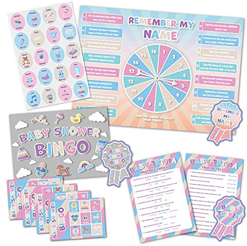 Baby Shower Party Games - 3 Games - 20 Players #PC