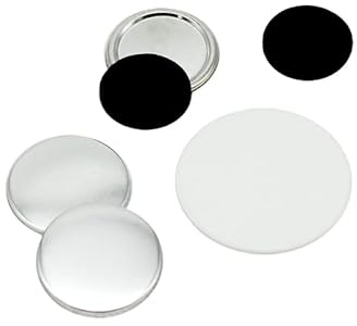 ChiButtons 25mm Metric Rubber Magnet Fridge Button 100 Sets with Magnet, Upper Shell, Mylar Film & Metal Cover (Official ChiButtons Supplies)