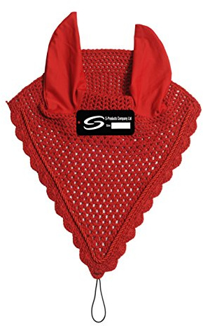 S-Products Bonnet cache-oreilles pour cheval en crochet avec passepoil