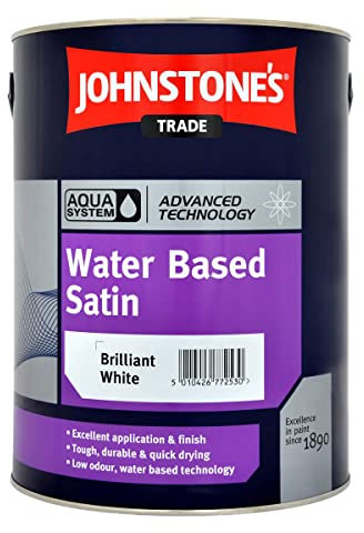5L Aqua Water Based Satin Johnstones - Brilliant White