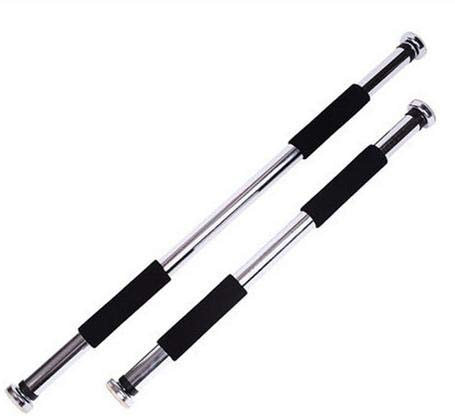 TKSE Klimmzugstange, verstellbar, Türstange, Klimmzugstange, Stahltür, horizontale Stangen für Zuhause, Fitnessstudio, Training, Kinn, Push-Up-Push-up-Training, Sport (schwarz 60–100)