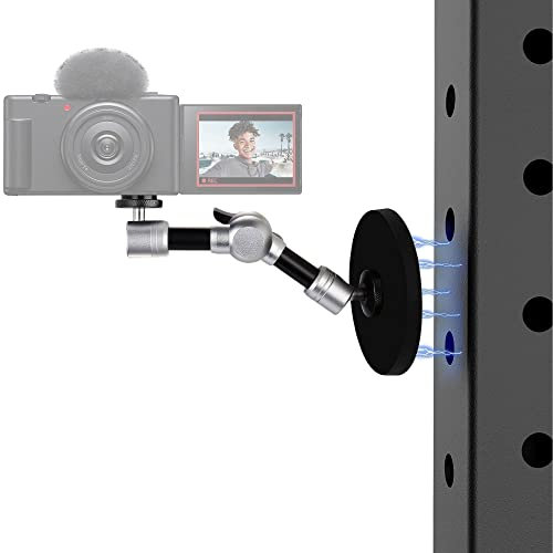 AYIZON Support magnétique pour appareil photo, bras magique de 18 cm avec ventouse magnétique pour appareils photo de moins de 0,5 kg