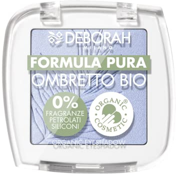 Deborah Lidschatten Mono Bio Formel Reine Farbe Nr. 06 Sky Blue, mit Inhaltsstoffen 100% natürlichen Ursprungs, vegan und tierfreundlich