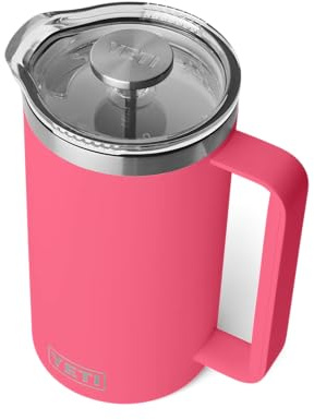 YETI Rambler French Press With DuraSip Ceramic Lining, Tropical Pink, 34 oz (1 l)