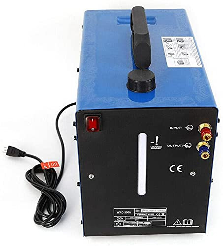 Konfiur 10L 220V 370W Schweißgerät, Wasserkühler Wasser Kühlung Schweißer kühlwassertank, 0.35MPA schweißwasserkühler Vortex-Wasserpumpen für WIG-Schweißer (Blau)