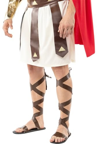 Funidelia | Roman Sandals for Man Rome, Gladiator, Roman Centurion, Traditions & Culture - Accessories for Adults, Costume Accessories - Brown