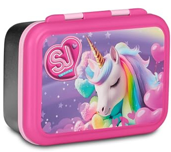 SJ GANG STYLE JAM GANG Portamerenda Scuola, Fucsia, 0,85 litri, Divisorio interno, Asilo e Scuola Elementare, Bambina, Tempo libero, Viaggi