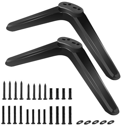 Supporto universale universale per TV a LED, adatto per la maggior parte dei televisori LCD da 32, 40, 49, 50, 55 pollici, con base a vite, supporto per TV nero, stabile