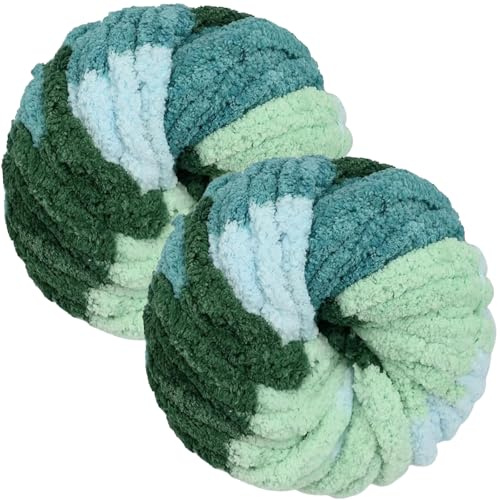 Bafeil Chunky Yarn - Lana spessa per lavorare a maglia a mano, 500 g, morbida lana di ciniglia per uncinetto, XXL lana a maglia grossa, morbido filato di lana per coperta, cuscino per maglieria, fai