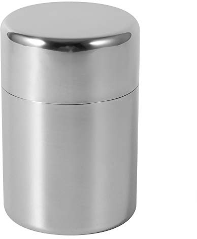 Zhangpu Teburkar Rund Liten Plåtburk Förvaringsburkar i Rostfritt Stål Köksburkar för Te Kaffebönor Sockerförvaring (53 mm)