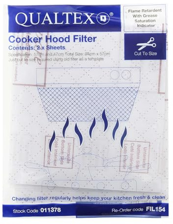 Qualtex Cooker Hood/Extractor Grease Filter (Twin Pack)