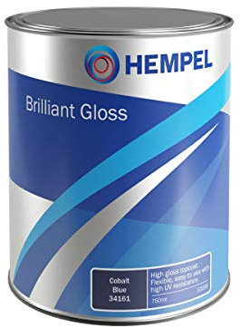 Hempel Britannia Blue 750ml High-Gloss Oil Paint for Indoor/Outdoor Use on Metal and Wood