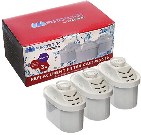 Paxanpax PSA474 Compatible Water Filter Cartridges For Brita, Bosch, Laica, Aquafor, Dafi Maxtra/Maxtra+ (Pack of 3)
