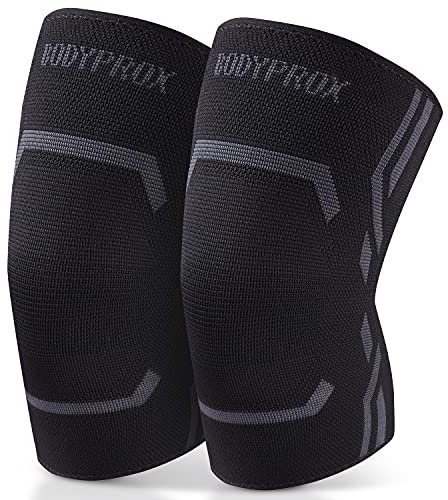 Kniekompressionsbandage für Männer und Frauen (2er-Pack), Kniebandage zum Laufen und Trainieren (L)