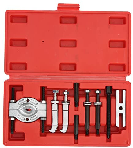 Ensemble d'extracteurs de roulement, 9pcs extracteur d'engrenage et kit de séparateur de roulement, kit universel d'outils de retrait de roulement de pignon pour essieu de moyeu de roue, pignons
