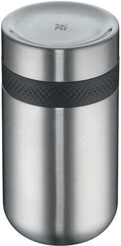 WMF my2Go Thermo Speisebehälter 500ml Isolierbehälter und 200ml Zusatzbehälter, umweltfreundlich, Cromargan Edelstahl mattiert, spülmaschinengeeignet
